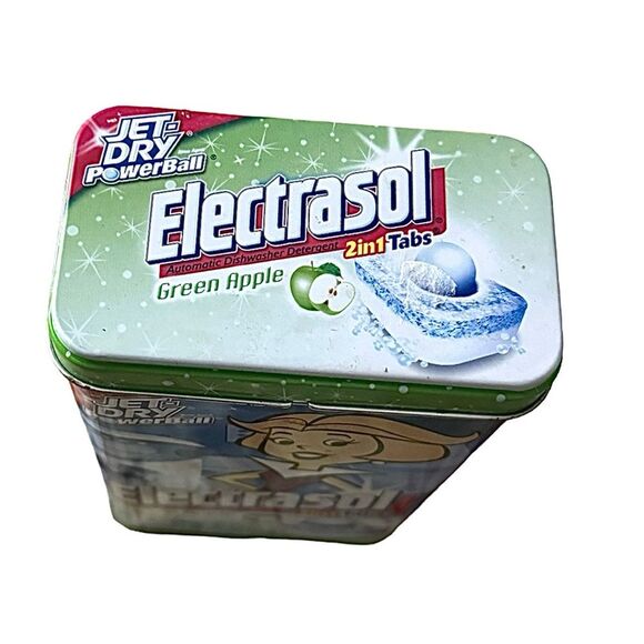 Decorative Tin Canister Electrasol JANE JETSON Jet-Dry Green Apple 2004 - Picture 3 of 3